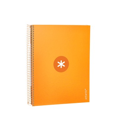 Cuaderno espiral liderpapel a4 micro antartik tapa forrada120h 100 gr horizontal 5 banda4 taladros color mostaza