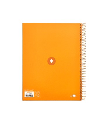 Cuaderno espiral liderpapel a4 micro antartik tapa forrada120h 100 gr horizontal 5 banda4 taladros color mostaza