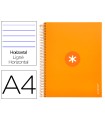 Cuaderno espiral liderpapel a4 micro antartik tapa forrada120h 100 gr horizontal 5 banda4 taladros color mostaza