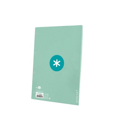 Recambio liderpapel a4 antartik 80 hojas 90g m2 cuadro 5 mm 4 taladros 1 banda marco color menta