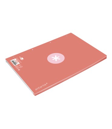 Recambio liderpapel a4 antartik 80 hojas 90g m2 cuadro 5 mm 4 taladros 1 banda marco color rosa