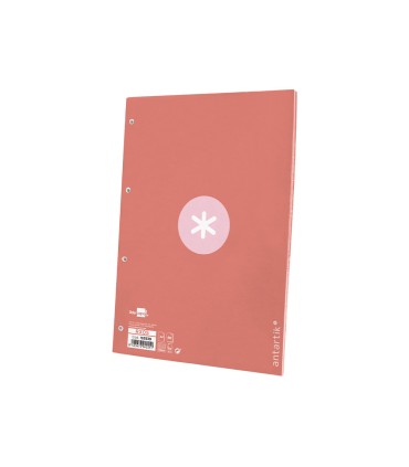 Recambio liderpapel a4 antartik 80 hojas 90g m2 cuadro 5 mm 4 taladros 1 banda marco color rosa