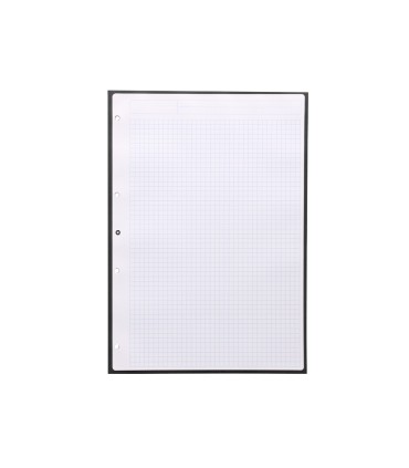 Recambio liderpapel a4 antartik 80 hojas 90g m2 cuadro 5 mm 4 taladros 1 banda marco color negro