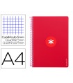 Cuaderno espiral liderpapel a4 micro antartik tapa dura 80h 100gr cuadro 5mm sin banda4 taladros color frambuesa