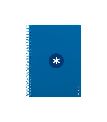 Cuaderno espiral liderpapel a4 antartik tapa dura 80h 90gr cuadro 4mm con margen color azul oscuro