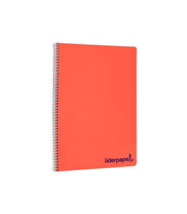 Cuaderno espiral liderpapel a4 wonder tapa plastico 80h 90gr cuadro 5mm con margen colores surtidos