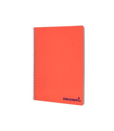 Cuaderno espiral liderpapel a4 wonder tapa plastico 80h 90gr cuadro 5mm con margen colores surtidos