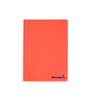 Cuaderno espiral liderpapel a4 wonder tapa plastico 80h 90gr cuadro 5mm con margen colores surtidos