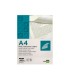 Papel verjurado liderpapel a4 180g m2 crema paquete de 100 hojas