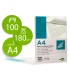 Papel verjurado liderpapel a4 180g m2 crema paquete de 100 hojas