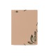 Carpeta liderpapel gomas din a4 3 solapas ecouse cartulina 400 g m2 color kraft marron