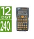 Calculadora liderpapel cientifica xf34 12 digitos 240 funciones con tapa solar y pilas color gris 156x85x20