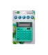 Calculadora liderpapel sobremesa xf24 10 digitos solar y pilas color verde 127x105x24 mm