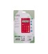 Calculadora liderpapel bolsillo xf11 8 digitos solar y pilas color rojo 115x65x8 mm