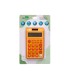 Calculadora liderpapel bolsillo xf10 8 digitos solar y pilas color naranja 115x65x8 mm