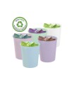 Papelera plastico archivo 2000 ecogreen 100% reciclada 18 litros color malva pastel