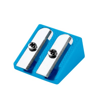 Sacapuntas liderpapel metalico cuna 2 usos color azul