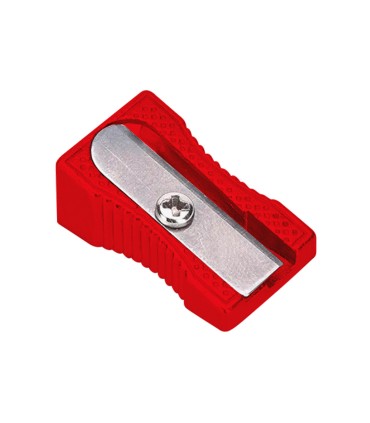 Sacapuntas liderpapel metalico cuna 1 uso color rojo