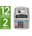 Calculadora liderpapel impresora pantalla papel 57 mm 12 digitos impresion bicolor blanca 225x158x56 mm