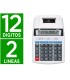 Calculadora liderpapel impresora pantalla papel 57 mm 12 digitos impresion bicolor blanca 235x155x62 mm