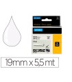 Cinta dymo vinilo blanco 19mm x 5,5mt para etiquetadora rhino