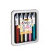 Boligrafo bic cuatro colores shine box caja metalica 5 unidades surtidas