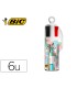 Set bic megatubo pastel 2 cristal up 1 cuatro colores pastel 2 fluorescentes grip pastel 1 corrector mini