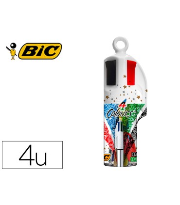 Set bic megatubo 1 cristal celebration oro 1 shine plata 1 fluorescente grip amarillo 1 corrector micro