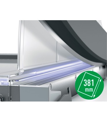 Cizalla de palanca leitz precision office pro a4 base cristal longitud corte 381 mm capacidad de corte 25 hojas