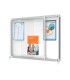 Vitrina de anuncios nobo premium plus magnetica con puerta corredera 8 x din a4 689x972x54 mm