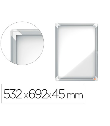 Vitrina de anuncios nobo premium plus magnetica de exterior 4 x din a4 532x692x45 mm