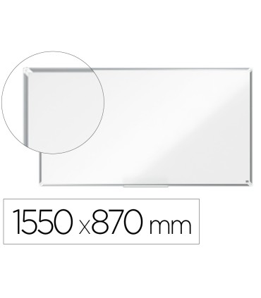 Pizarra blanca nobo premium plus acero vitrificado formato panoramico 70 magnetica 1550x870 mm