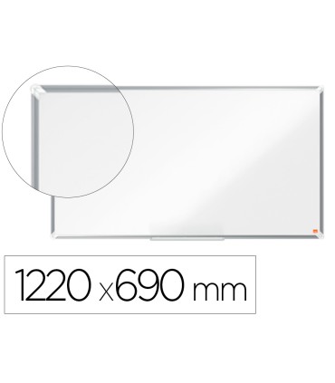 Pizarra blanca nobo premium plus acero vitrificado formato panoramico 55 magnetica 1220x690 mm