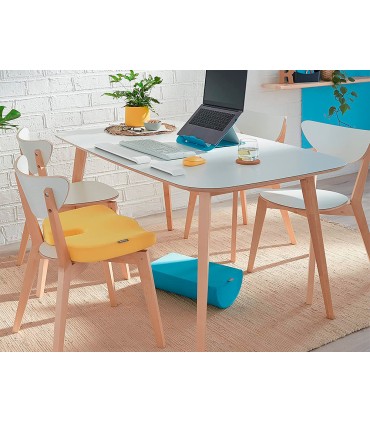 Reposapies de escritorio leitz active ergo cosy color amarillo 260x140x405 mm