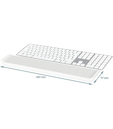 Reposamunecas leitz ergo cosy para teclado ajustable color gris