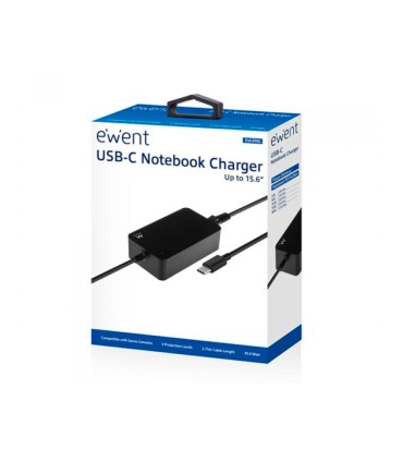 Cargador ewent para portatil usb type c 100 240v 45w