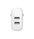 Cargador domestico belkin wcb002vfwh doble usb a boost charge 12wx2 color blanco