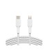 Cable trenzado belkin caa004bt1mwh usb c a lightning boost charge largo 1 m color blanco