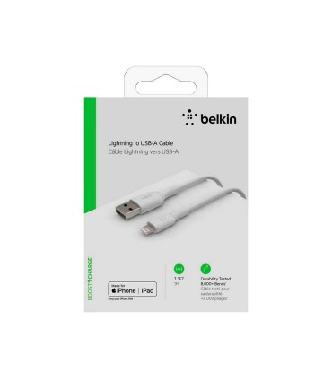 Cable belkin caa001bt1mwh lightning a usb a boost charge longitud 1 m color blanco