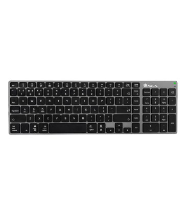 Teclado ngs fortune multimode inalambrico 12 teclas multimedia color aluminio 364x116x14 mm