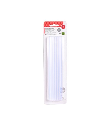 Barra termofusible liderpapel de 11 mm de diametro x 200 mm de largo blister de 6 unidades