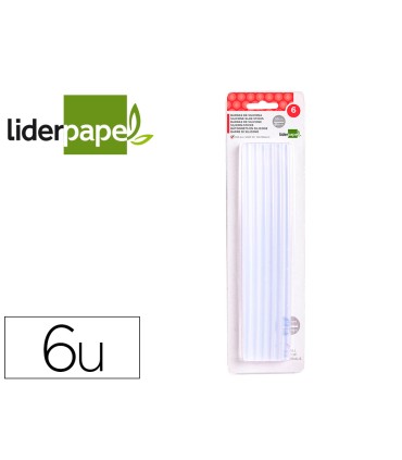 Barra termofusible liderpapel de 11 mm de diametro x 200 mm de largo blister de 6 unidades