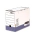 Caja archivo definitivo fellowes a4 carton reciclado 100 lomo 150 mm montaje automatico color azul