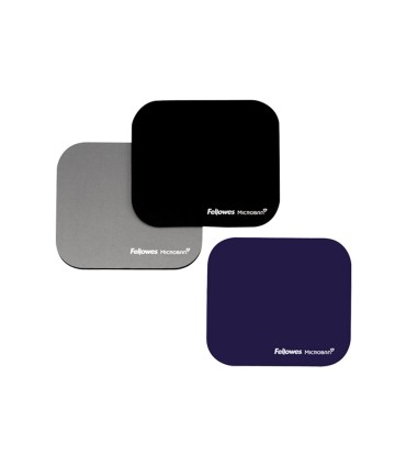 Alfombrilla para raton fellowes con proteccion microban color negro 226x192x3 mm