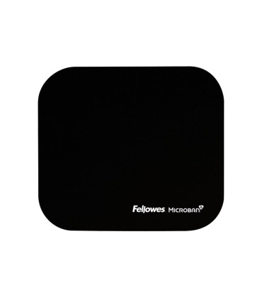 Alfombrilla para raton fellowes con proteccion microban color negro 226x192x3 mm