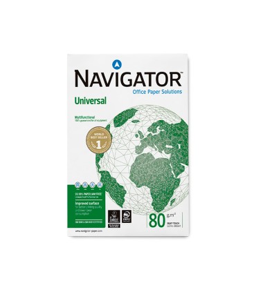 Papel fotocopiadora navigator din a4 80 gramos paquete de 400 hojas