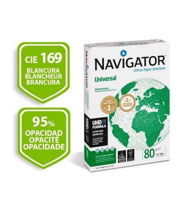 Papel fotocopiadora navigator din a4 80 gramos paquete de 400 hojas