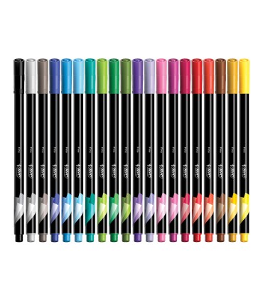 Rotulador bic intensity fine punta de fibra 04 mm expositor 192 unidades colores surtidos 160x130x345 mm