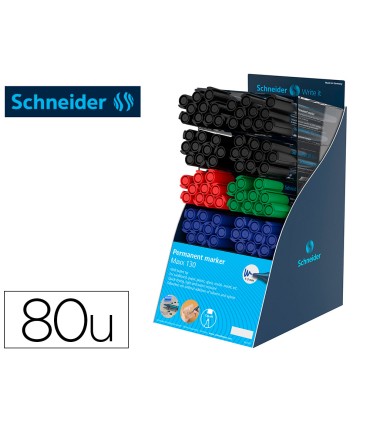 Rotulador schneider maxx 130 permanente punta redonda 1 3 mm reciclado 95 exp80 unidades stdas 218x315x168 mm