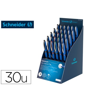 Roller schneider one hybrid punta conica 05 mm expositor de 30 unidades colores surtidos 168x315x218 mm